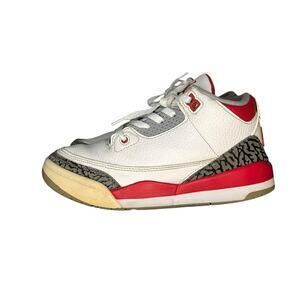 Nike Jordan 3 Retro Mid Fire Red DM0966-160 Size 2Y Sneakers White Red